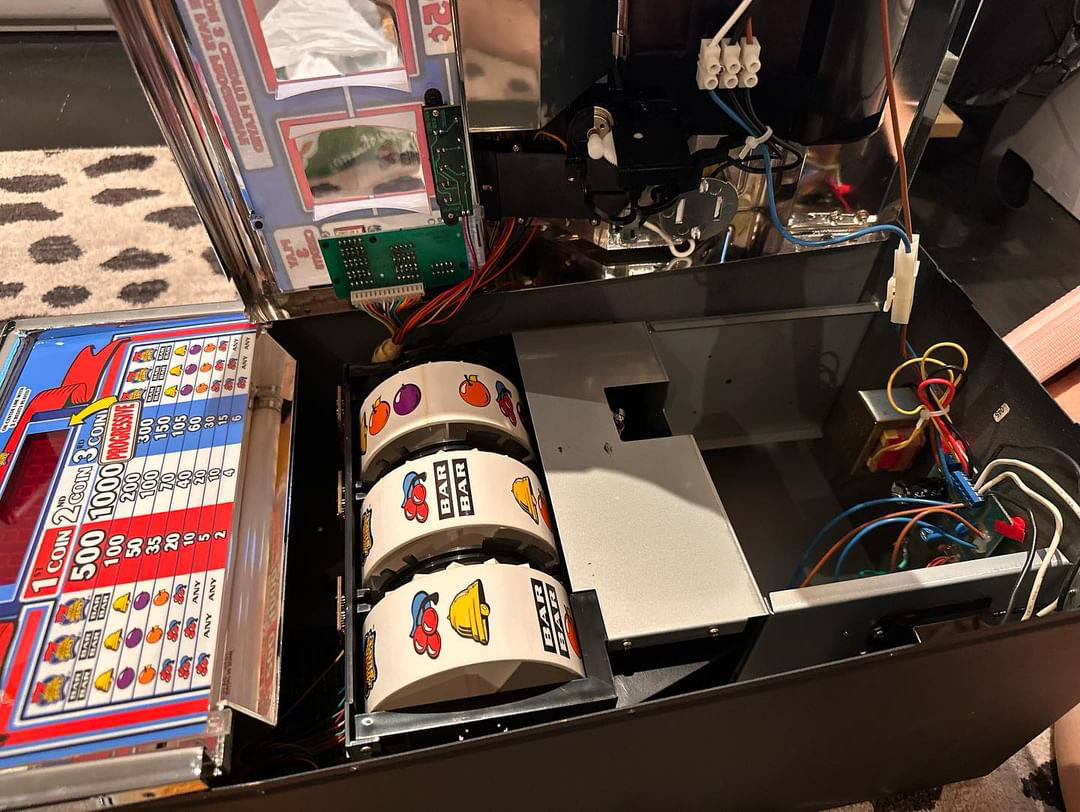 Inside of slot machine