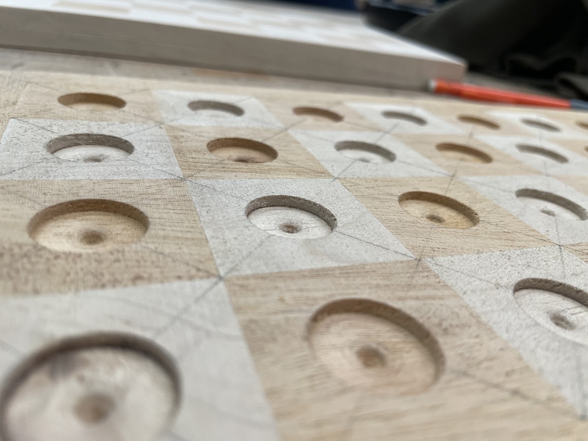 Detail shot of holes