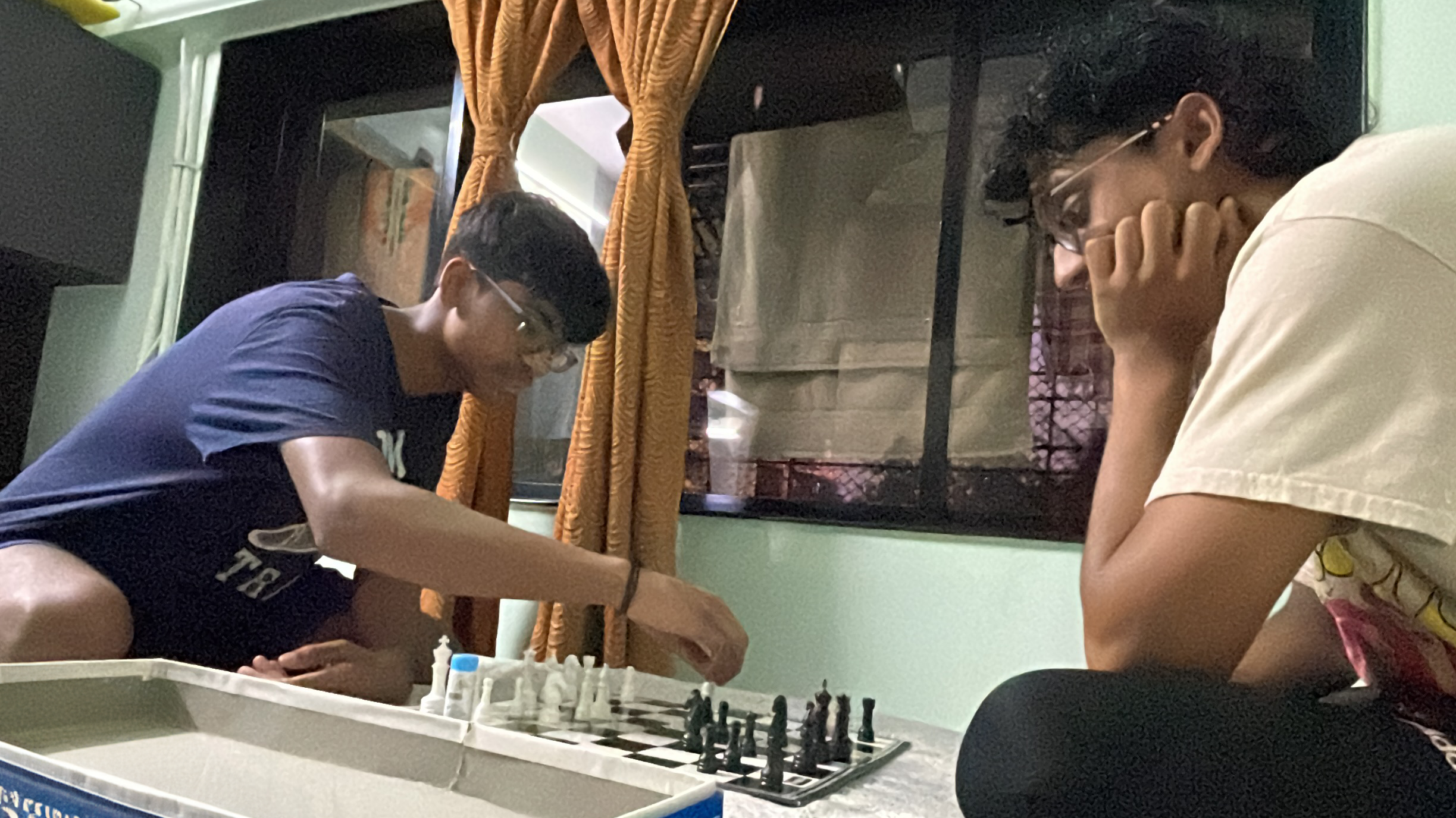 Me and Aryan playing chess