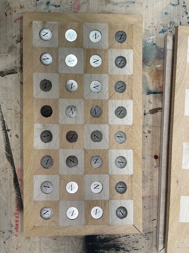 Magnets in place