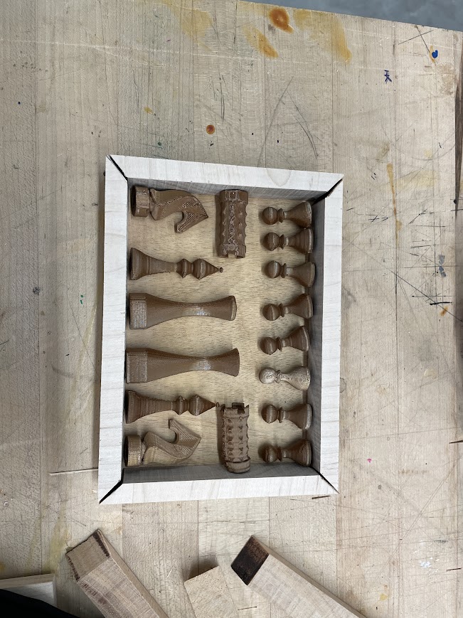 Piece storage with 3D printed pieces